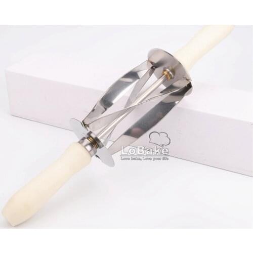 Small Size Bread Tools Stainless Steel Trigon wheel Dough Cutter with high quality plastic handle for Making Croissant Pizza