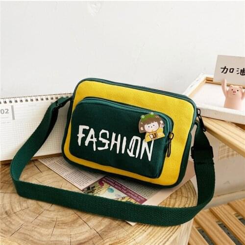 2021 New Trend Women Shoulder Bags Fashion Japanese Cute Canvas Small Crossbody Bags Girls Students Casual Messenger Bag