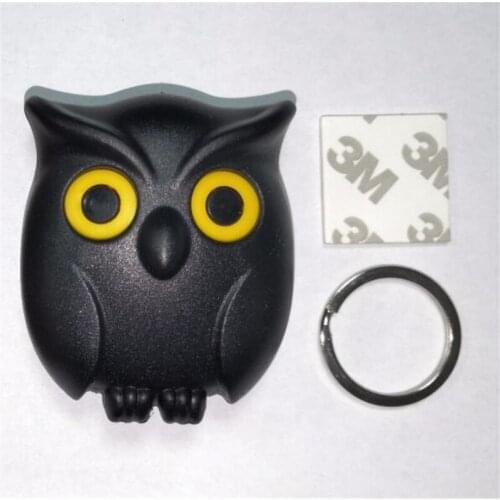 New 50pcs/lot Owl Night Wall Magnetic Key Holder Magnets Hold Keychain Key Hanger Hook Hanging Key Will Open Eyes