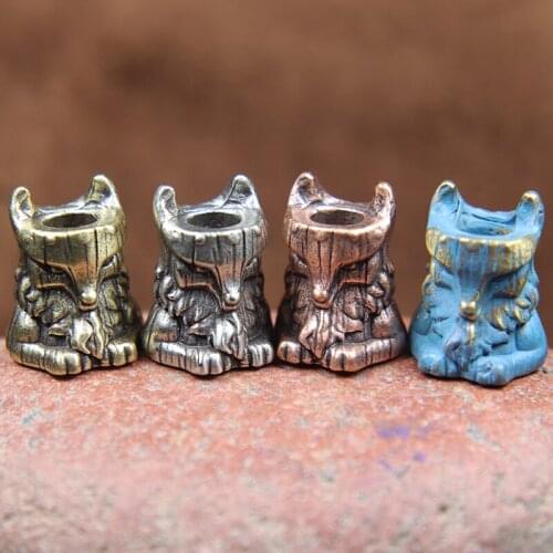 Firefox Ancient Egyptian Tribes Patron Saint Brass Paracord Beads Lanyard Pendant DIY Accessories EDC Outdoor Tool Hanging Charm