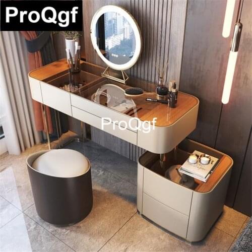 QGF 1Pcs A Set Prodgf ins Minshuku Luxury Make Up Table with Cabinet(no stool)