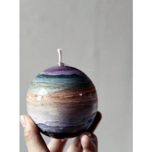 Spherical candle mold Handmade aromatherapy paraffin candle mold Acrylic plastic molds Earth design Ball Molds