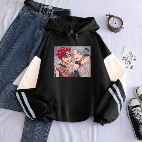 Harajuku SK8 The Infinity Anime Hoodies Funny Cartoon Skateboard Boys Reki Langa Sweatshirts Men Women Korean Fashion Pullovers