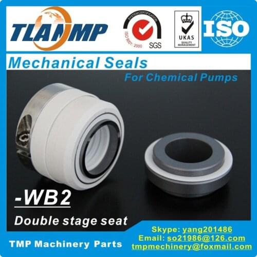 WB2-40 WB2/40 PTFE bellows mechanical seals For Corrosion resistant Chemical Pumps with Double Stage seat (SiC/SiC/PTFE)