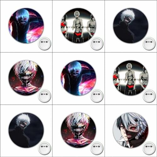 Japan anime Tokyo ghoul Cosplay Badge Cartoon Cute Brooch Pins for Backpacks bags Badges Button Clothes Accessories 1pcs