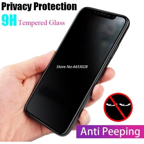 3D Full Cover Privacy Anti Glare Glass For Apple iPhone X XS XR XS MAX Screen Protector For iphone 8 7 6 6S Plus Film Glass