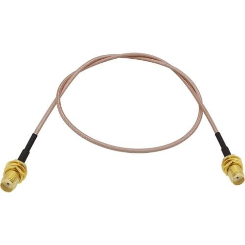 1Pcs RG316 Pigtail SMA Female to SMA Female Jack Nut Bulkhead Adapter Low Loss Extension Coax Cable for FPV Antenna wifi router