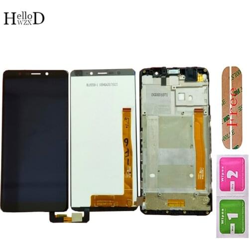 100% Test Mobile Phone For Wiko View Lite LCD Display With Touch Screen Digitizer Panel Front Glass Sensor LCDs Frame Tools