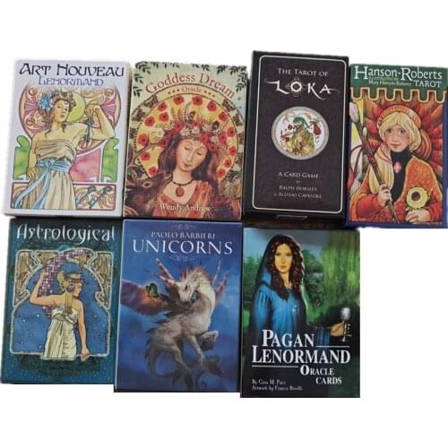 27 Styles Green Glyphs Lenormand Hanson Roberts Tarothans Lokn tarot Full English Divination Game Tarot Cards With PDF