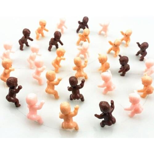 60 Pcs 1.2" Mini Plastic Baby Favor Supplies for Baby Shower and Ice Cube Game