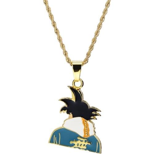 Qiwukong Necklace Hip-Hop Street Mens Trendy Korean Style Simple Student Cartoon Chain Men Fashion Brands