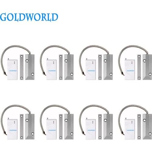 Metal Door Open Detector ,WIreless 433MHz door magnetic contact for my own gsm alarm system 8pcs/lot