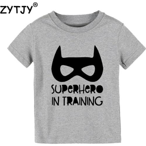 Superhero In Training Print Kids tshirt Boy Girl t shirt For Children Toddler Clothes Funny Tumblr Top Tees CZ-129