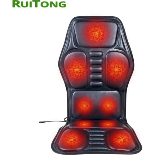 Dropshipping Electric Vibrating Massage Cushion for Neck Back Massage Home Car Chair Pad Massage Mattress With Heating Device