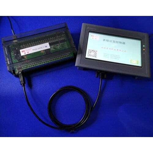 Table control PLC controller with touch screen 24 way in and out 48 point Chinese programming table setting instead of editing