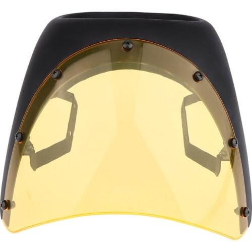 Motorcycle Headlight Fairing Wind Screen Cover Fits16.5cm-18cm Headlamp Plastic for Retro Cafe Racer Motorcycle Headlamp Cover