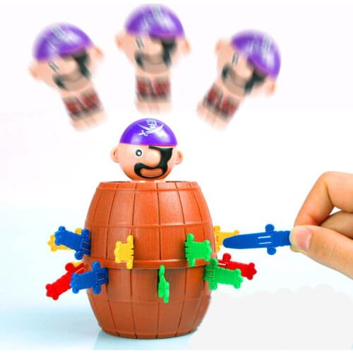 Pirate Bucket Sword Game Family Floor Party Games Funny Toy Children Jumping Pirates Decompression Gadget Jokes