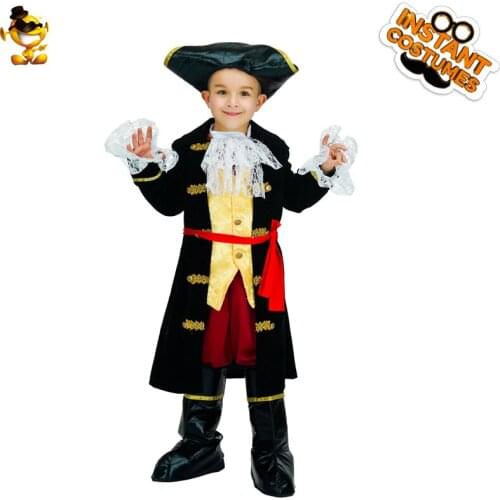 Boy Luxury Pirate Cosplay Costume Party Performance Children Pirate Costume Halloween Boy Set