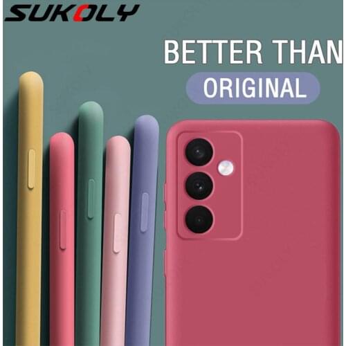 Luxury Liquid Silicone Soft Case For Samsung Galaxy S21 FE S20 Ultra Plus A32 4G A22 A82 5G M51 Quantum2 Candy Solid Color Cover