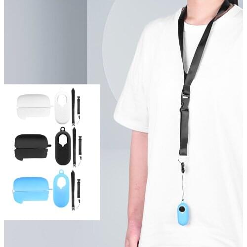 For Insta360 Go2 Camera Silicone Protective Cover+Lanyard Thumb Anti-shake Camera Sports Video Digital Protector Accessories