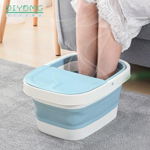 Folding Footbath Massage Soaking Bucket Spa Sauna Basin Bathtub Camping Mop Cleaning Laundry Storage Bucket Basket Container