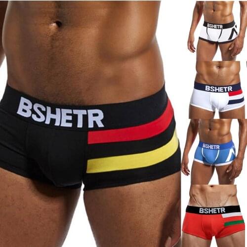 Mens Soft Briefs Underpants Knickers Shorts Sexy Underwear Explosion style cotton low waist sexy stitching mens underwear
