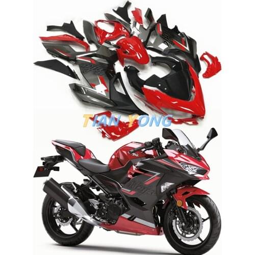 High Quality New ABS Injection Plastics Red print Full Fairings Kit For Ninja400 Ninja 400 2018 2019 2020 Bodywork Cowling