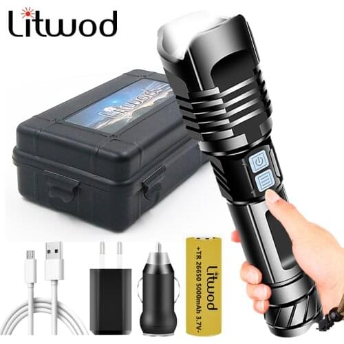 XPH99 100000LM High Quality Powerful Tactical Led Flashlight Zoomable Torch Usb Rechargeable 18650 26650 Battery Lantern Lamp