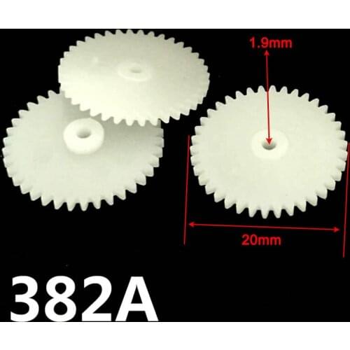38 Teeth 0.5M Spur Gear OD= 20mm Hole= 2mm/ 2.5mm/ 3mm Shaft Tight POM Plastic Pinion Toy Model Accessory 382A 382.5A 383A