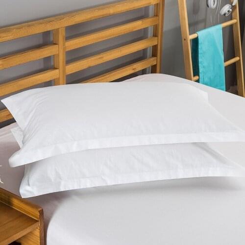 1 Pair 100% pillow case cotton solid color pillow covers decorative Super Soft Comfortable pillowcases bed Bedroom 48x74cm