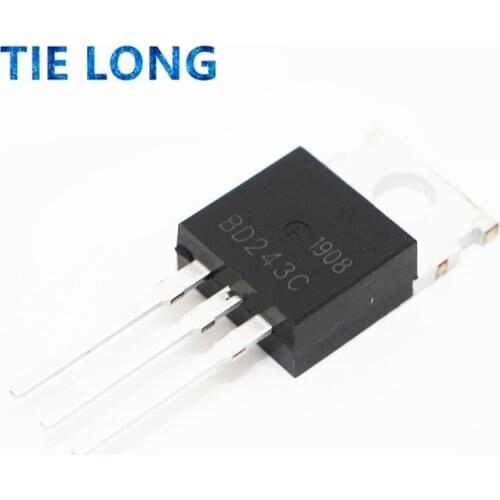 10PCS BD243C TO220 BD243 100V 6A TO-220 Bipolar Transistors NPN General Purpose new original