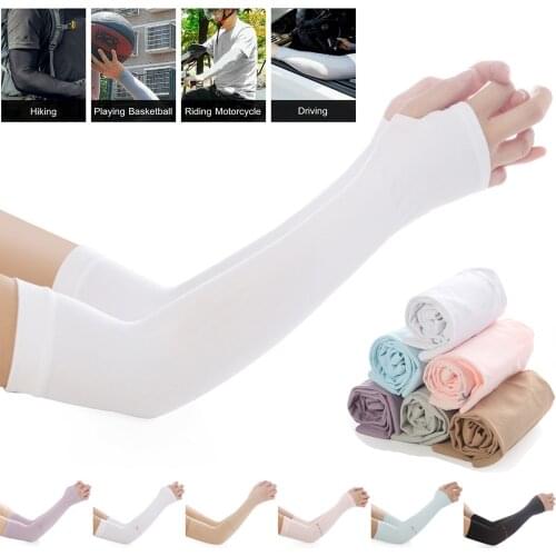 2PCS Arm Sunscreen Sleeves Sports Sun UV Protection Hand Cover Summer Cooling Outdoor Running Fishing Cycling Sportswear