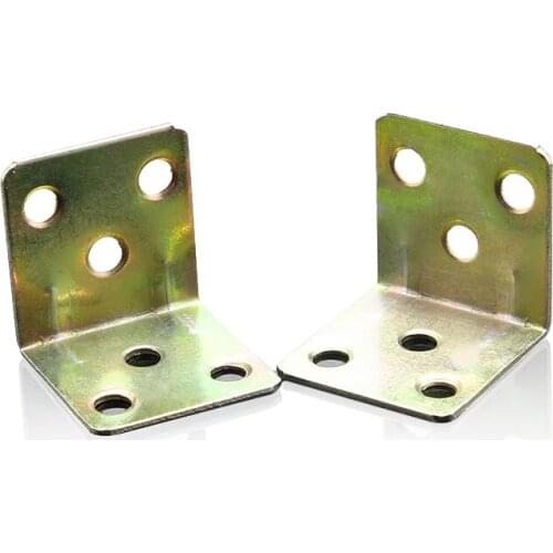 20Pcs Color plating 90 Degrees Right Angled Connector Fittings Cupboard&chairs Wood Connector 6 mounting screw holes 30x29mm