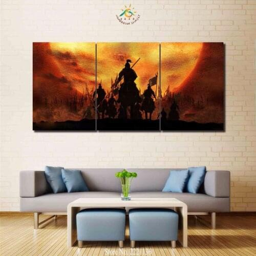 3-4-5 panels/set Ancient fighters New HD Art Canvas Painting Print Living Room Decorations For Home Wall Art Prints Canvas