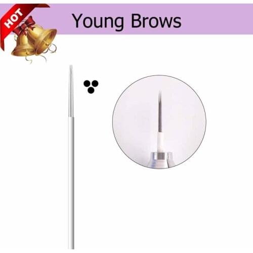 3 Round Pins 0.3mm For Shading Shadow Frog Shape Brows 50 Pcs Microblade for eyebrow Tattoo