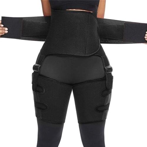 3 in 1 waist and thigh trimmer Slimmer Neoprene Waist Trainer Butt Lifter Workout Leg Wrap Shaper Weight Loss Compression Girdle