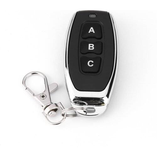 433MHz Wireless Metal 3 Key Garage Door Duplicator Learning Code Key Fob Control DC 6V Universal Copy Auto Car Alarm System