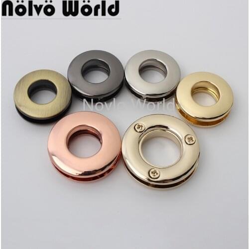 50pcs 3 sizes 7 colors 3/8" 1/2" 5/8" round shape polished grommet eyelets for DIY leather bag with screws bag accessories