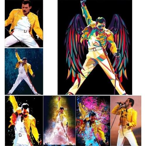 5D Diy Diamond Painting New Year Singer Rocker Art 3D Diamond Mosaic Needlework Craft Christmas Queen Band