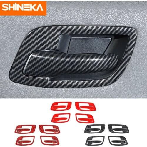 SHINEKA Interior Accessories For Dodge Charger Car Inner Door Handle Trim Cover Decoration Stickers For Dodge Charger 2011-2021