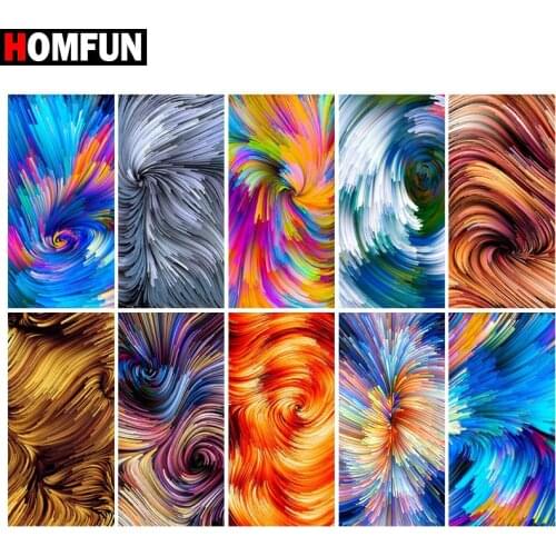 HOMFUN Diamond Painting Cross Stitch "Color abstract" Full Square Round Diy 5d Diamond Embroidery Picture Rhinestone Art