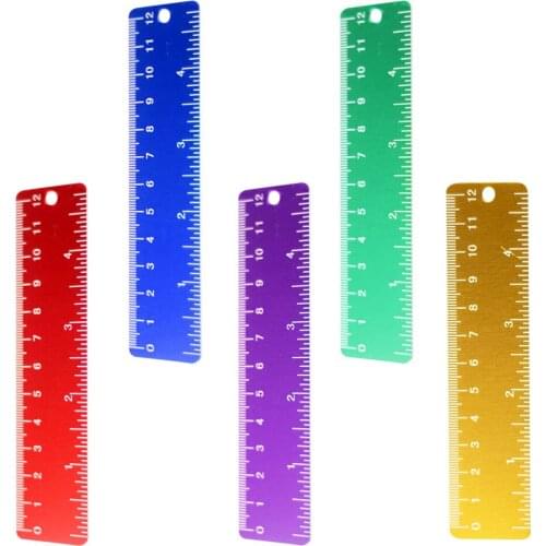 Aluminum Alloy Ruler Bookmark Tool Stationery/School/Office/College Study