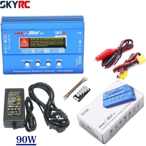 Original SKYRC iMAX B6 V2 60W 6A Lipo Battery Balance Charger Discharger With 90W Adapter for RC Car Drone Helicopter