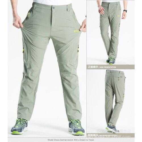 Elastic Waist Men Pants Quick Dry Trousers for Men Tactical Pants Outdoor Men Clothing Waterproof Pants for Climbing Hiking