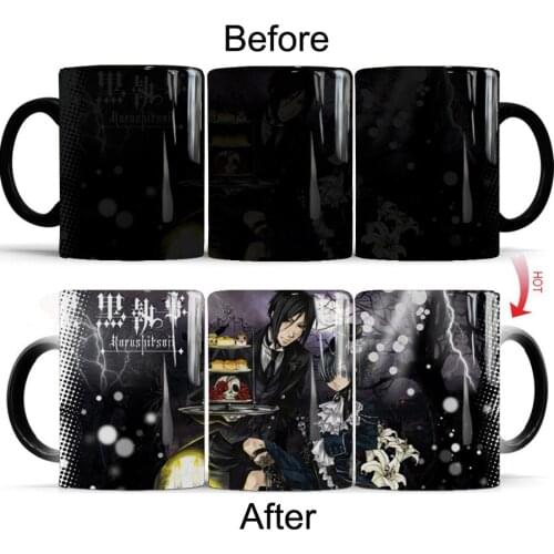 Black Butler Coffee Mug 11oz Color Changed Magic Ceramic Creative Coffee Tea Cup Mug Friends Gift