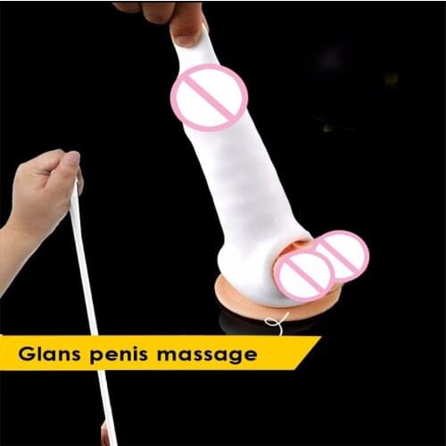 Elastic Penis Sleeve Stimulation Massager Sex Toy For Men Long Lasting Penis Trainer Exerciser Fake Pocket, Pussy Masturbator