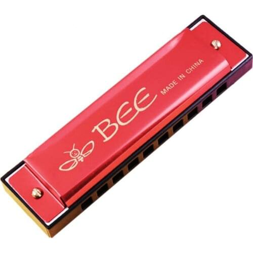 Hot metal10 hole polyphony 3 color high quality harmonica instrument gaita mouth organ armonica diatonica mondharmonica