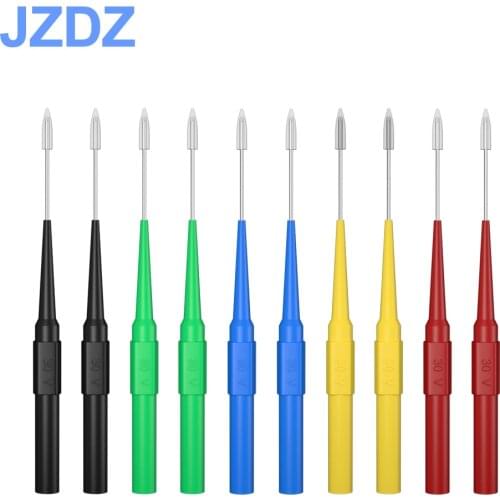 JZDZ 10pcs Insulation Non-destructive Piercing Test Probe Multimeter Stainless Puncture Probe 4mm Banana Plug J.30009