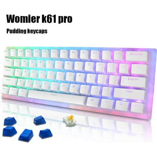 Womier K61 60% Mechanical Keyboard Kit 61 keys PCB CASE hot swappable switch support lighting effects with RGB led gateron