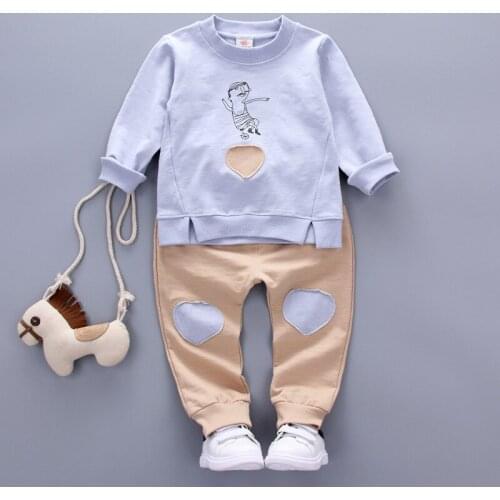 2017 spring new children clothing 100% cotton Love Long-sleeved t shirt +1 pants 1-4 year baby boy girls clothing sets